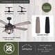 preview thumbnail 5 of 9, Barnes 54 in. Indoor Outdoor Ceiling Fan with Reversible Blades, Dimmable LED Light Kit and Remote, 3 Speeds, Clear Seeded Glass
