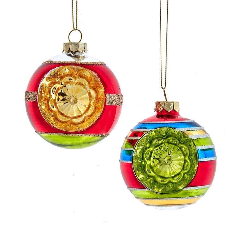 Kurt Adler 75MM Early Years Glass Ornaments, 4 Piece Set - N/A