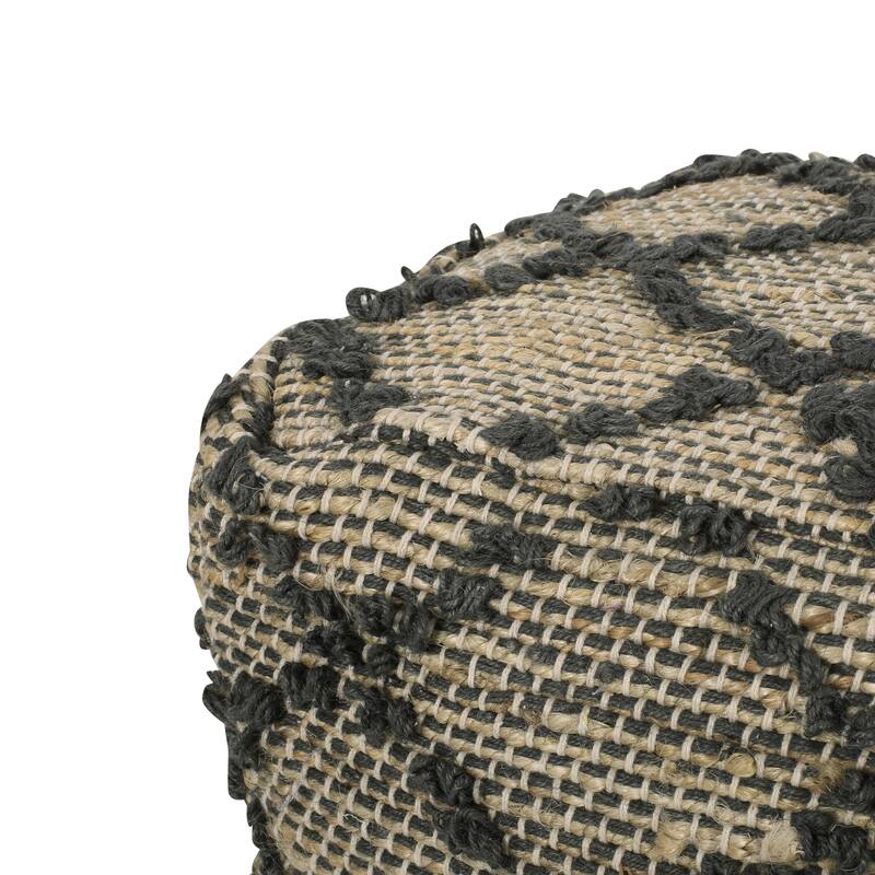 Amuleto Hand Crafted Cotton Pouf,Comfortable choice, multiple functions, classic design, and cozy corners and