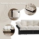 preview thumbnail 12 of 49, 74.8" Queen Pull Out Sofa Bed with Tufted Design and 2 Pillows