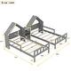 preview thumbnail 3 of 7, Double Twin Size Platform Bed With A Built-in Nightstand