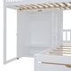 preview thumbnail 30 of 30, Full Over Twin Bunk Bed with Wardrobe and Drawers, Space-saving, Gray