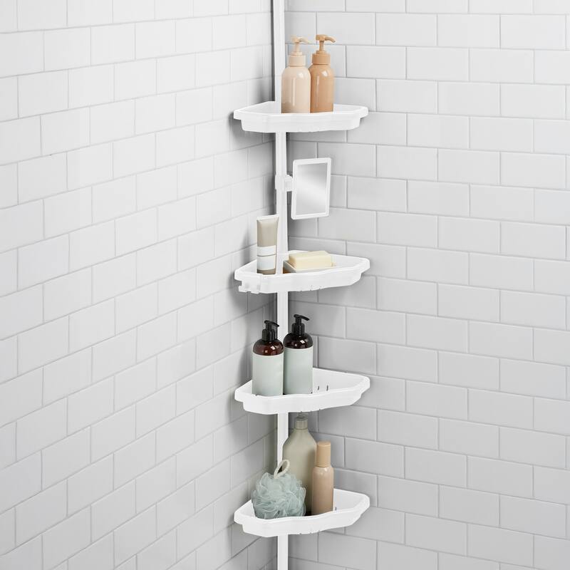Bath Bliss 4 Tier Corner Shower Organizer in Black