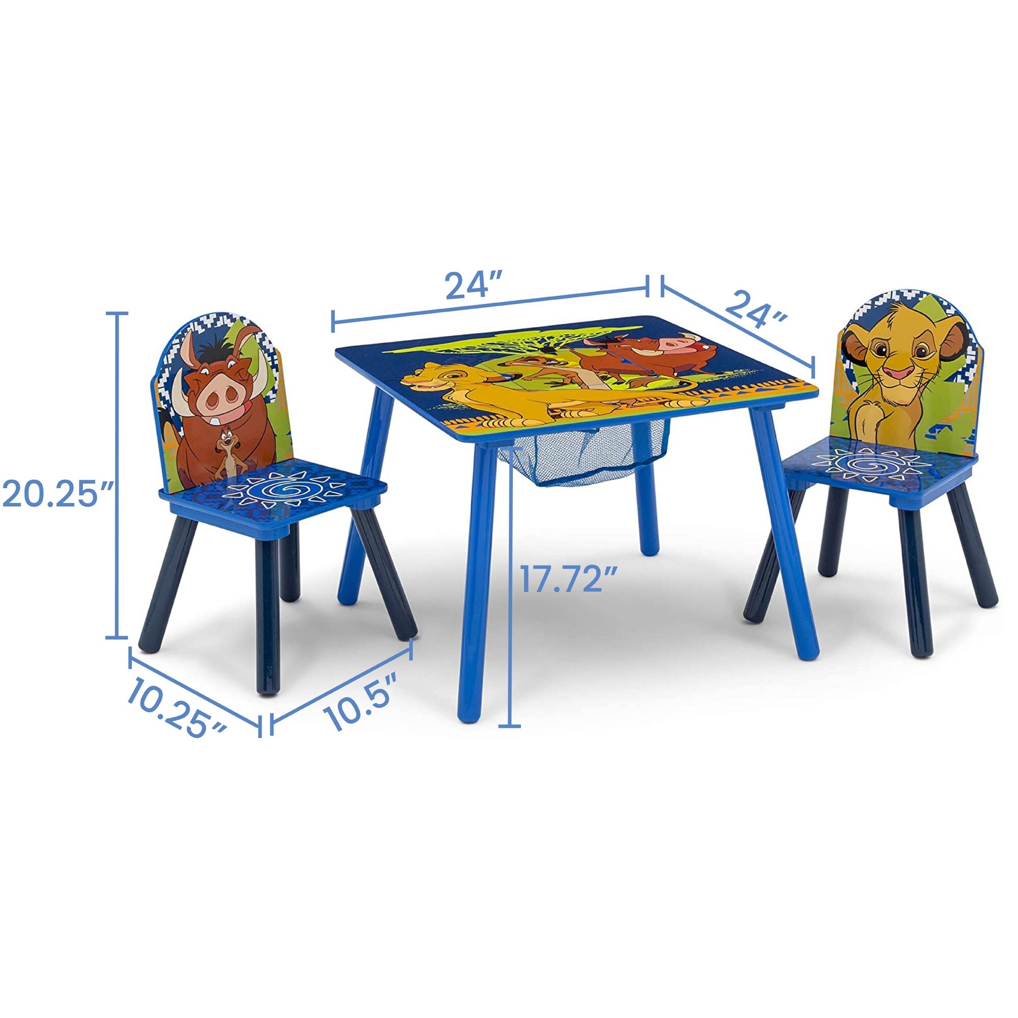 Lion king table online and chairs