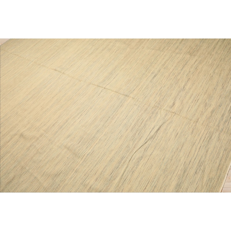 10x14'5'' Hand Woven Wool Ivory Kilim Modern & Contemporary Geometric Area Rug - 10' x 14' 5''