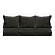 preview thumbnail 29 of 49, Sorra Home Sunbrella Outdoor Deep Seating Sofa Pillow and Cushion Set 23 in W x 25 in D x 5 in H - Canvas Black