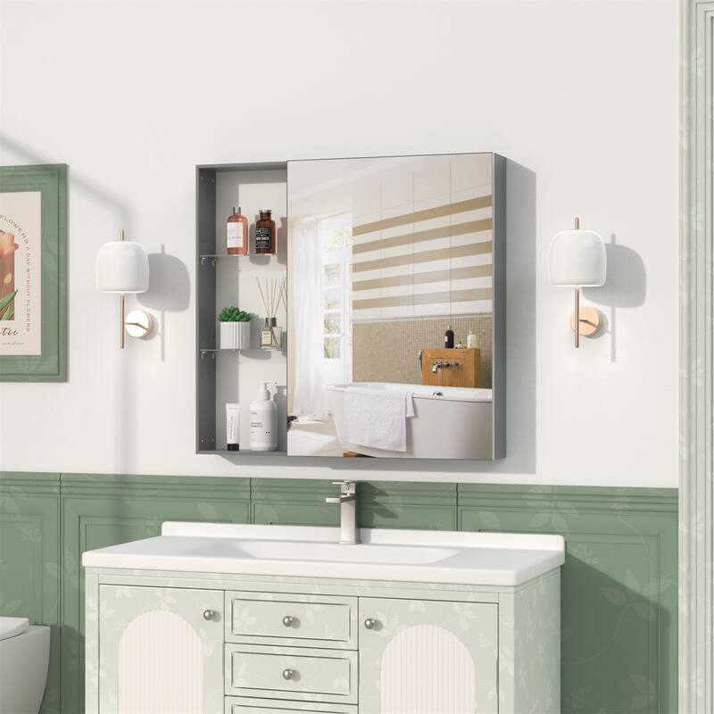 30"x 28" Medicine Cabinet with Mirror