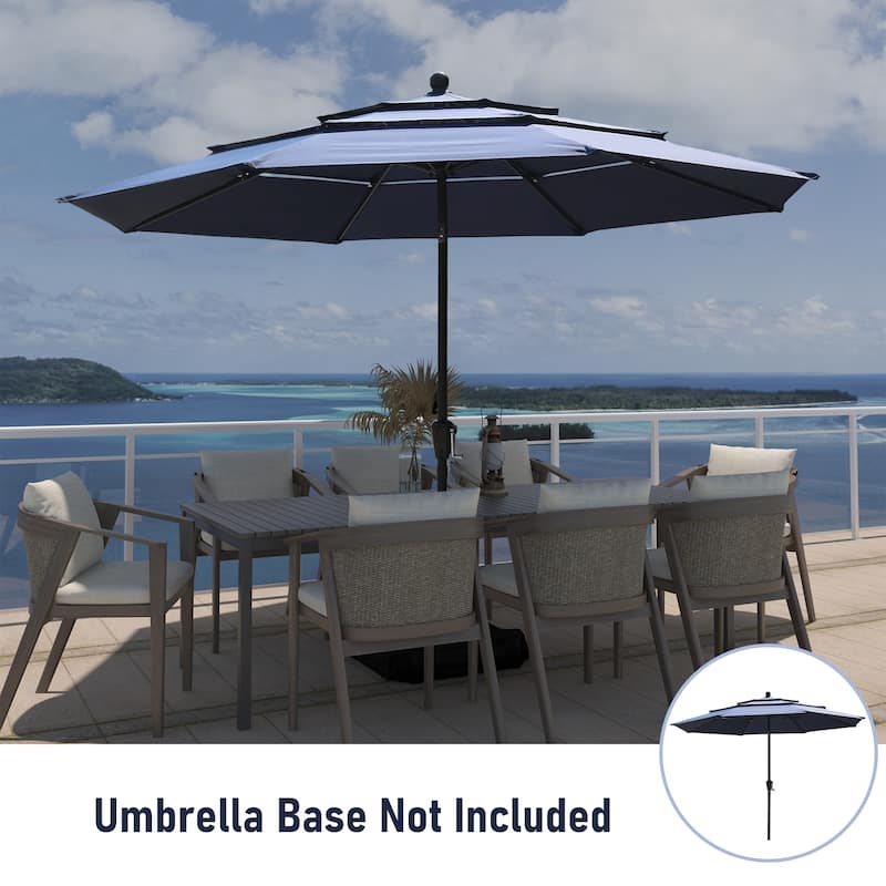 10ft Patio Market Umbrella with Double Airvent