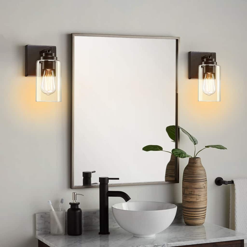 1-Light Wall Lights Vanity Lights For Bathroom Set of 2 - 2 Pack