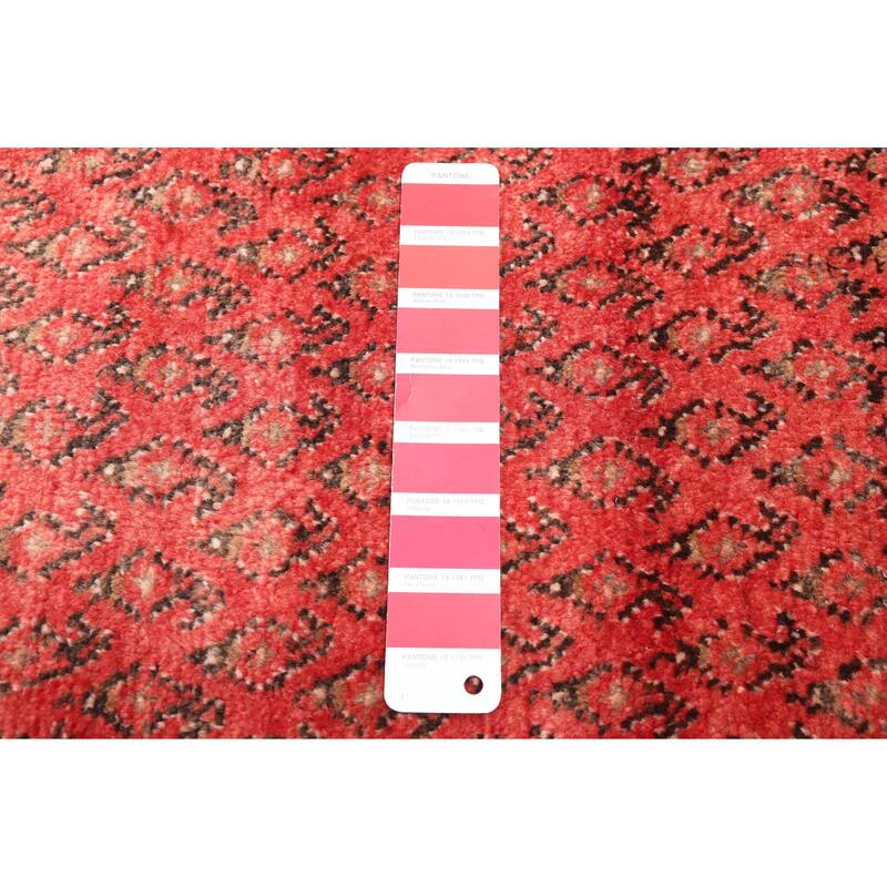 ECARPETGALLERY Hand-knotted Andelz Red Wool Rug - 3'6 x 9'5