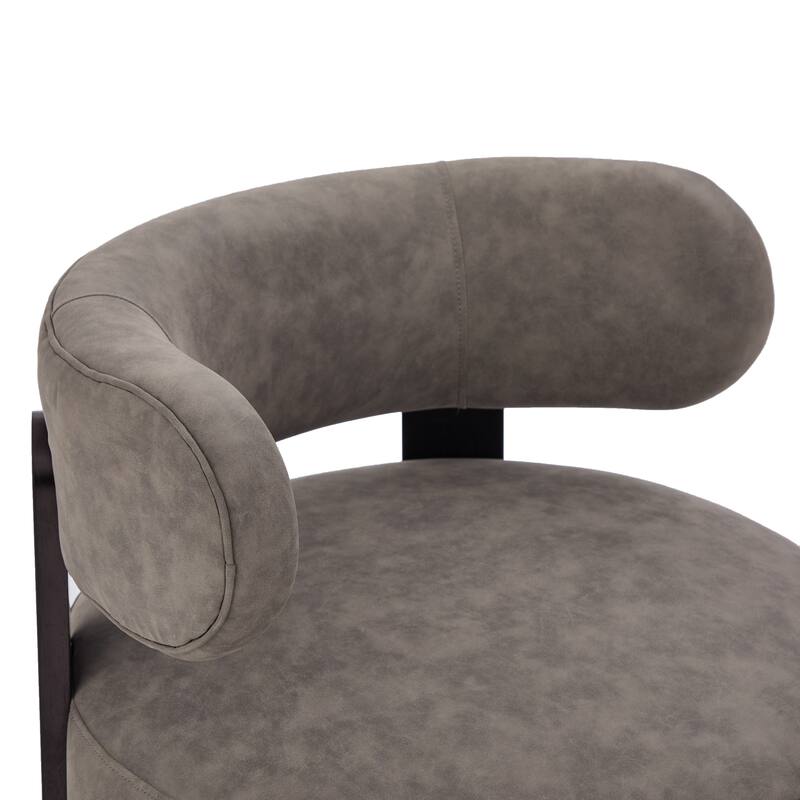 Christopher Knight Home -Modern PU Upholstered Swivel Club Chair with Wooden Base