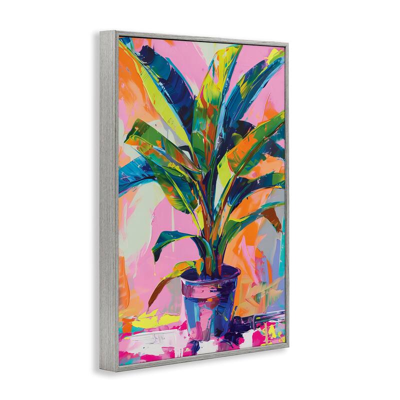 Stupell Vivid Saturated House Plant Framed Giclee Art Design By LSR Design Studio
