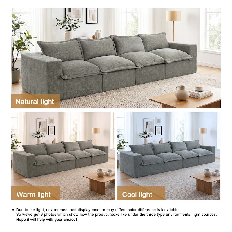 Comfy Cloud Couch Plush Modular Sectional Sofa For Living Room