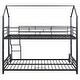 preview thumbnail 6 of 15, Twin over Full Size Metal House Bunk Bed