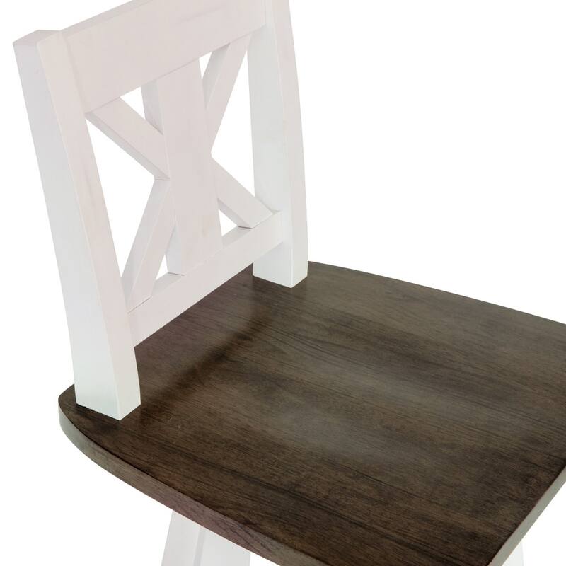 Modern Farmhouse Wooden Swivel Counter Stool