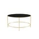 preview thumbnail 14 of 12, Llewellyn Contemporary 36-inch Glass Top Round Coffee Table by Furniture of America
