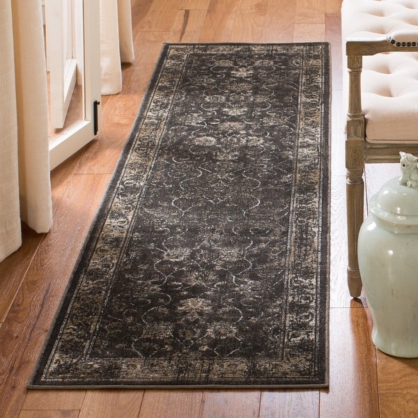 SAFAVIEH Helve Vintage Distressed Boho Oriental Area Rug - 2'2" x 7' Runner - Soft Anthracite - Runner