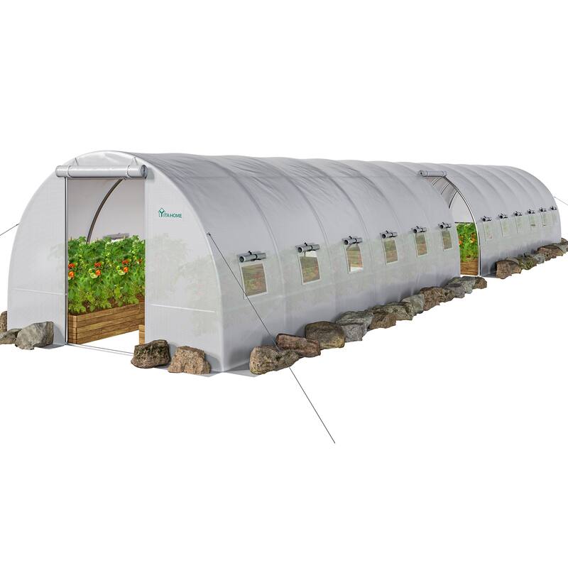 Moasis Greenhouse with Reinforced Steel Frame PE Cover