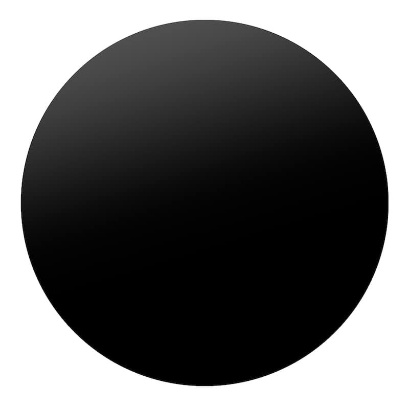 47" Round High-Gloss Black Dining Table