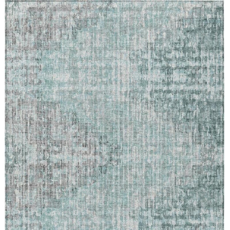 HomeRoots Geometric Transitional Rectangle Outdoor Rug