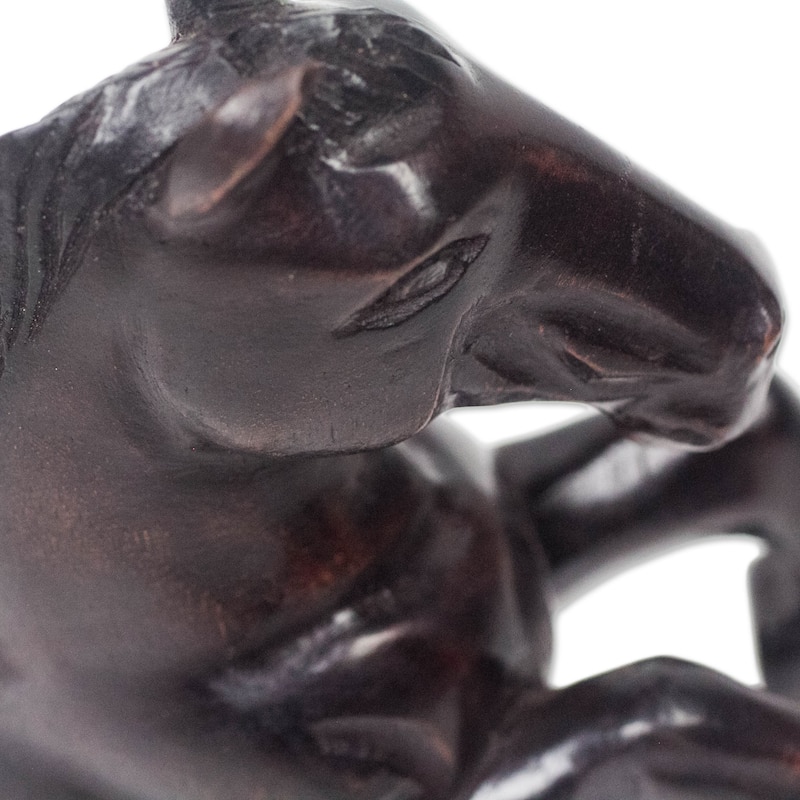 Novica Handmade Horse On Hind Legs Wood Sculpture