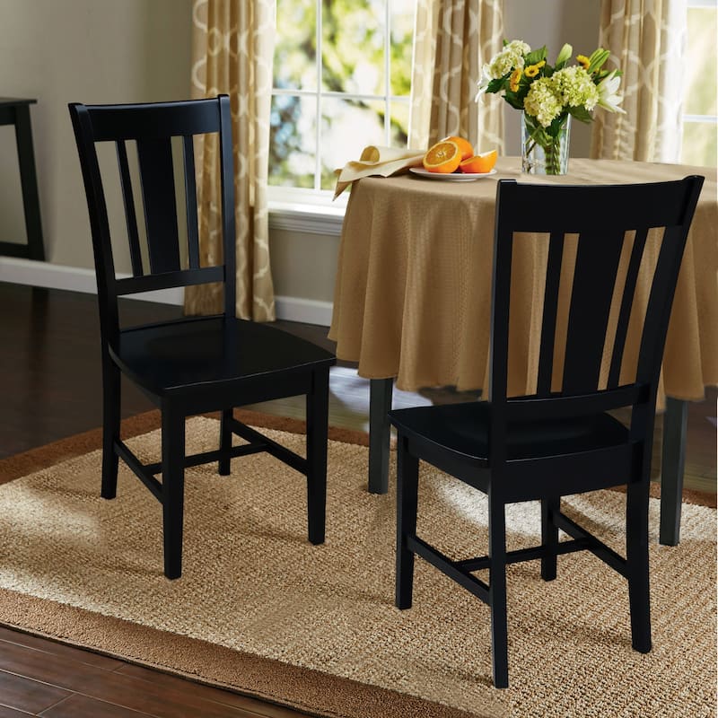 International Concepts Solid Wood San Remo Splatback Chairs - Set of 2