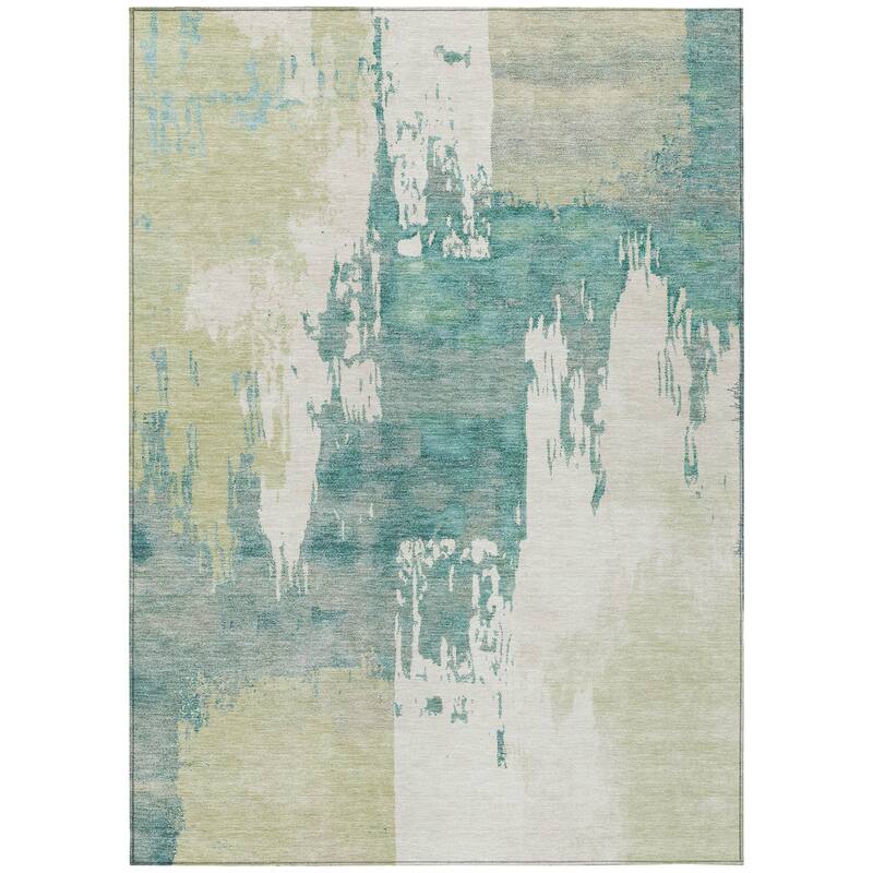 Machine Washable Indoor/ Outdoor Contemporary Fusion Chantille Rug