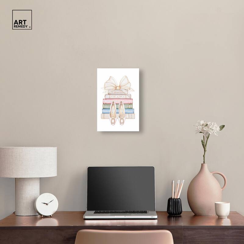 Bow And Buckles Canvas by Art Remedy, Gallery Wrapped