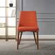 Palmer Mid-Century Modern Fabric Dining Chair in 2 Pack - Tangerine
