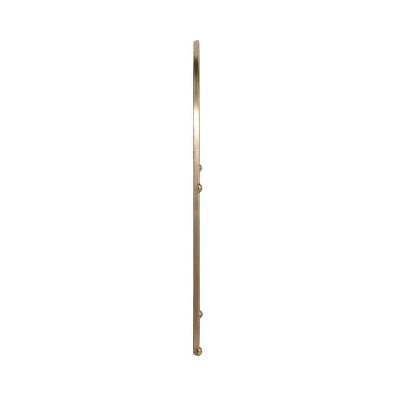 Sagebrook Home Gold Arch Mirror With Knobs, Iron and MDF, 24x38 Inches - 24" x 1" x 38.25"
