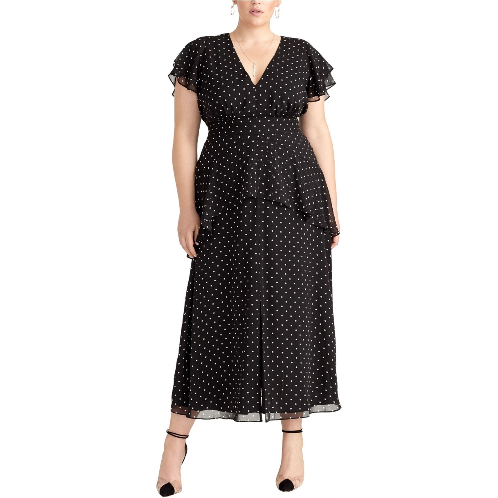 流行に Polka Tiered Womens Roy Rachel ドレス ファッション Roy Rachel Dot Dress Maxi その他 Www Theashleycentre Co Uk