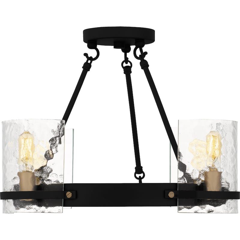 Gloucester 4-Light Matte Black Semi-Flush Mount