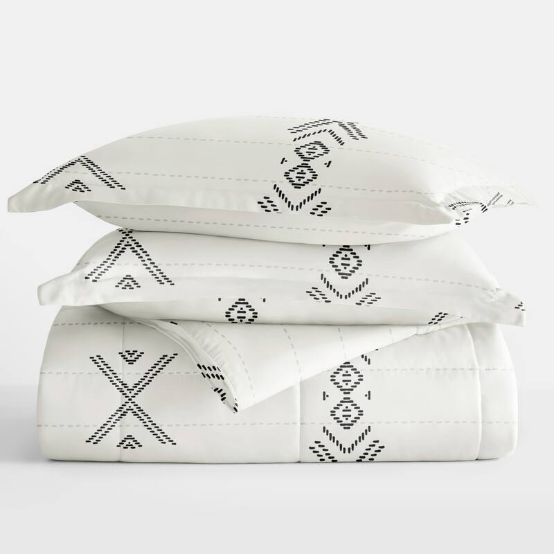 Becky Cameron Premium Urban Stitch Patterned Comforter Set - King