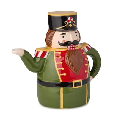 Certifed International Nutcracker Parade 3-D Nutcracker Teapot - 7 L x 5.25 W x 7