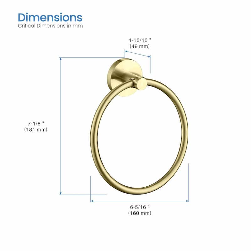 Circular Bathroom Towel Ring - N/A