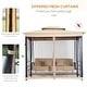 preview thumbnail 6 of 17, Outsunny Tiered Gazebo with 3-person Patio Bench and Mesh Sidewalls