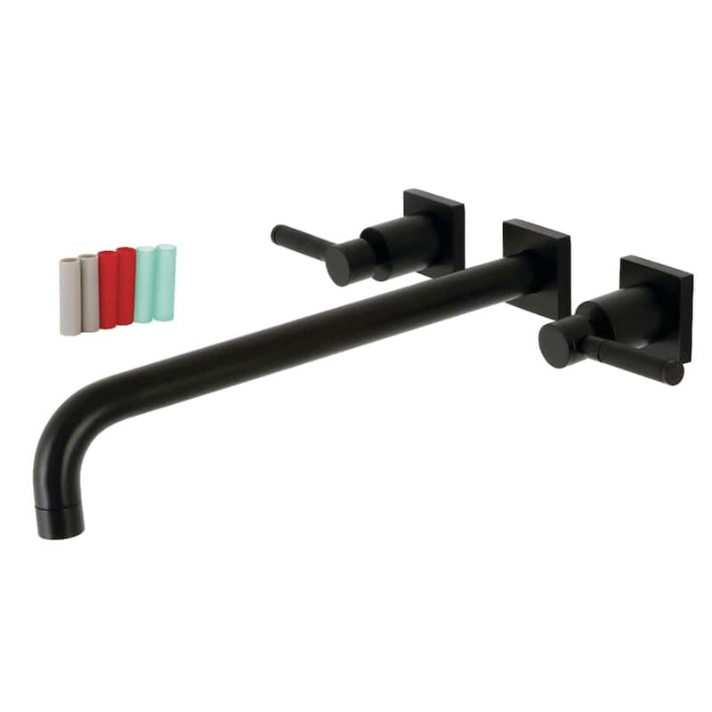 Kingston Brass Kaiser Wall Mounted Roman Tub Filler - Matte Black