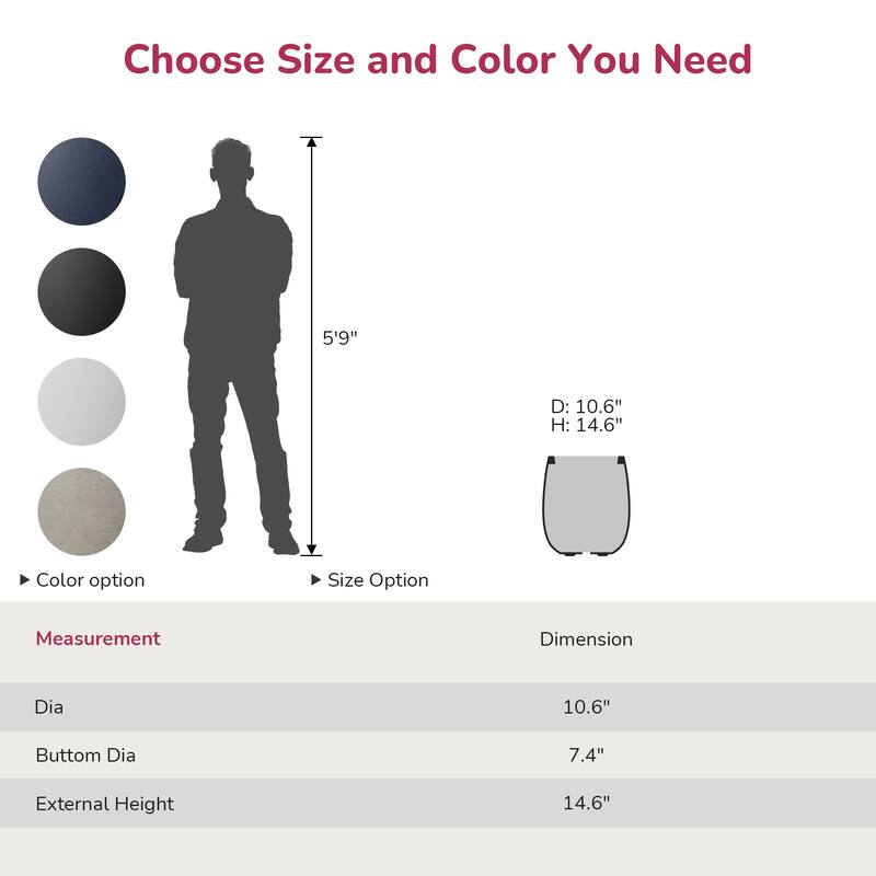 Concrete Tall Round Modern Design Planter with Drainage Hole