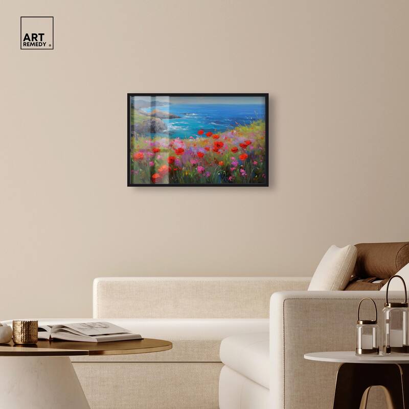 Ocean View Bloom II Shadowbox by Art Remedy