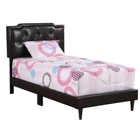 Offex Deb Cappuccino Adjustable Twin Panel Bed with Slat Support