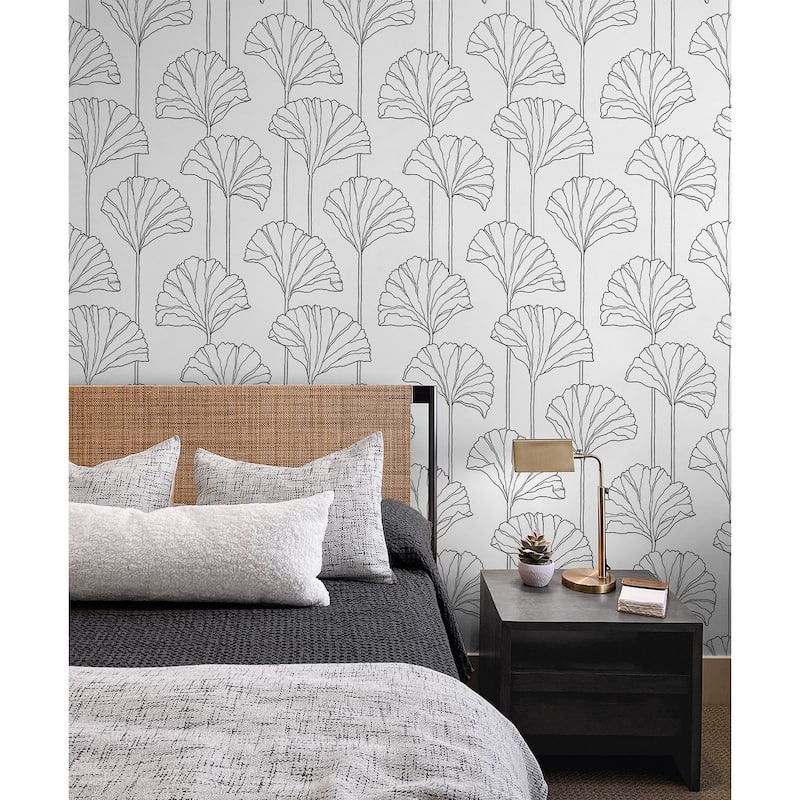 NextWall Ginkgo Leaf Peel and Stick Wallpaper