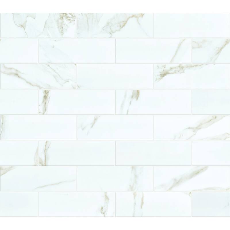 Shaw Casino - 4" x 12" Rectangle Floor Tile - Polished Visual - Sold - Calacatta Oro