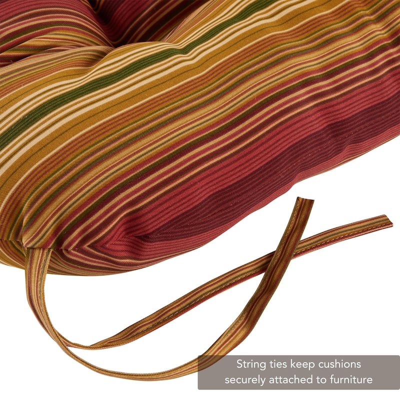 Kinnabari Stripe 21 x 42-inch Outdoor Seat/Back Chair Cushion (Set of 2) (Cushions Only)