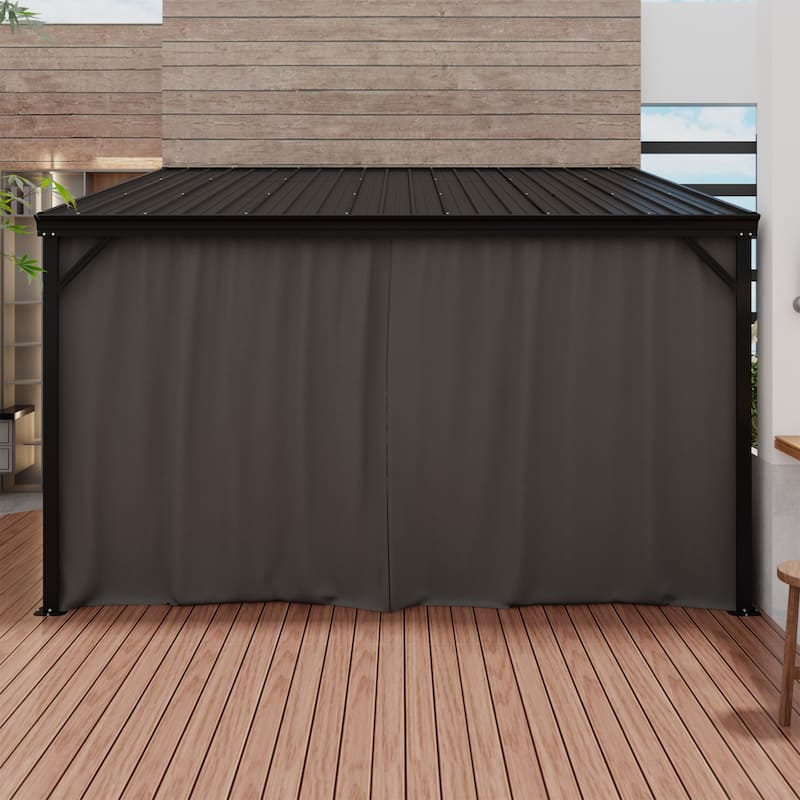 Aluminum Patio Gazebo Curtains Mosquito Netting Outdoor Canopy Backyard Poolside Garage Door