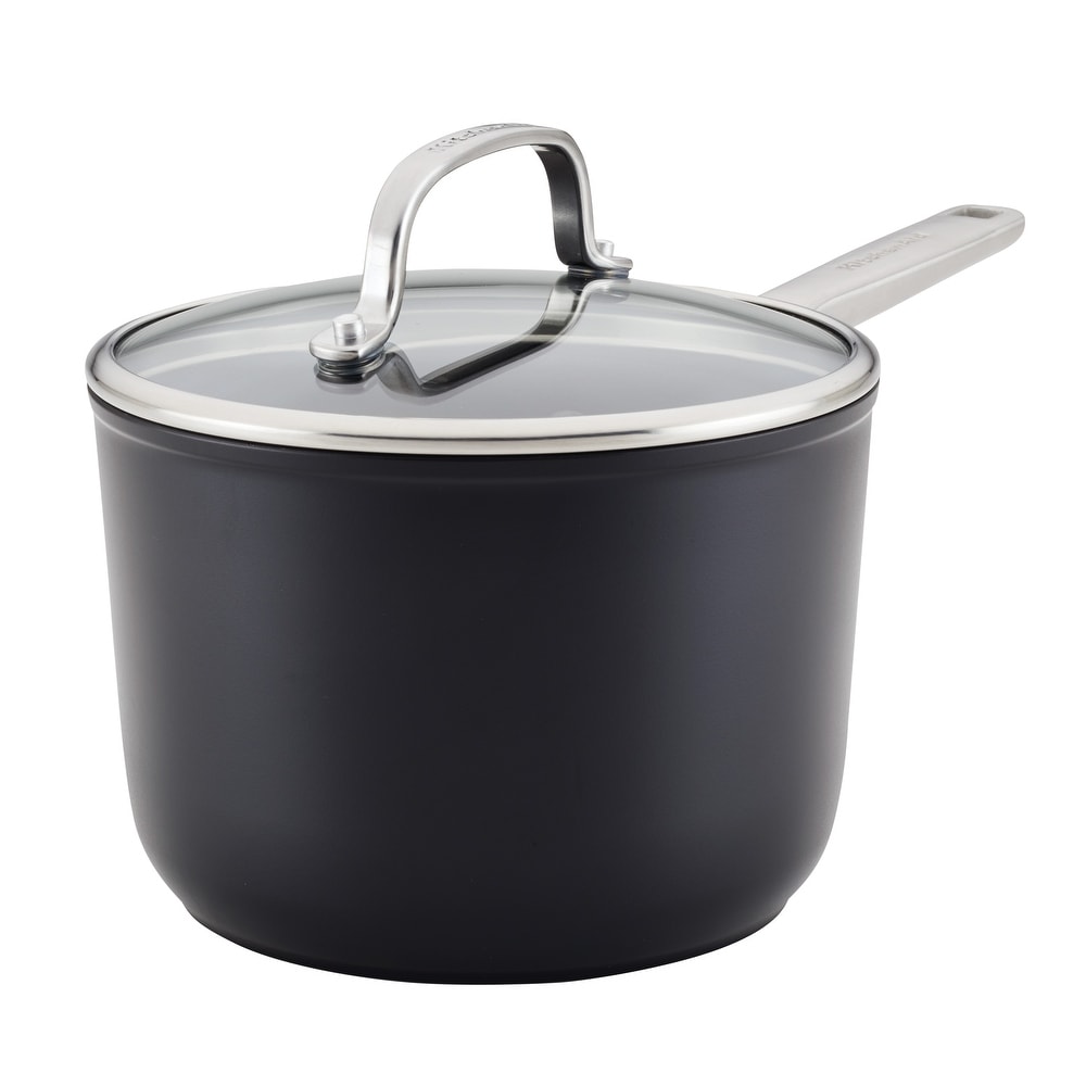 KitchenAid Stainless Steel Onyx Black 10-piece Cookware Set - Bed Bath &  Beyond - 8960263