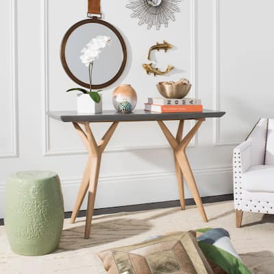 SAFAVIEH Jablenka Dark Grey Modern Concrete Indoor/ Outdoor Console - 47.2" x 15.8" x 29.9" - 47Wx16Dx30H