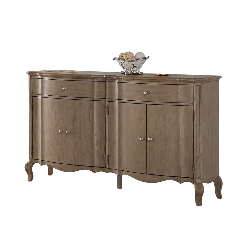 Server with Drawers in Antique Taupe