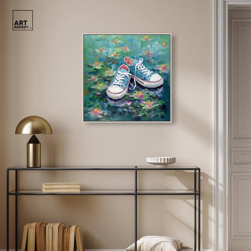 Lily Pad Sneakers II Canvas by Art Remedy