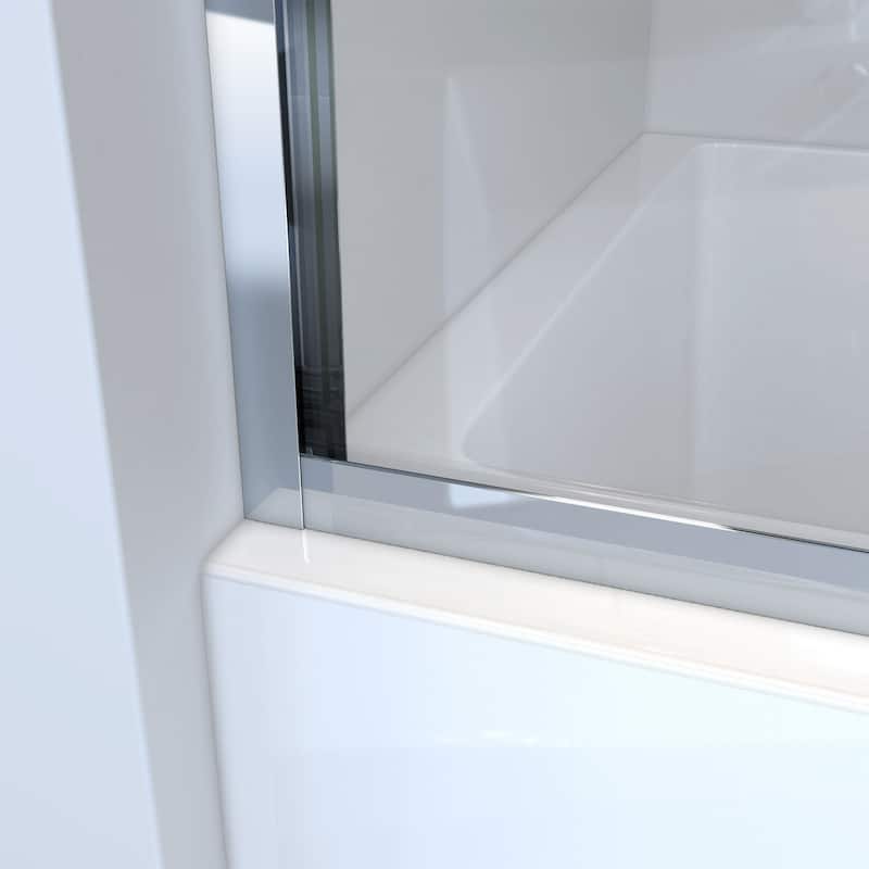 DreamLine Alliance Pro LT 56-60 in. W x 57 3/8 in. H Semi-Frameless Bypass Sliding Tub Door in Oil Rubbed Bronze and Clear Glass