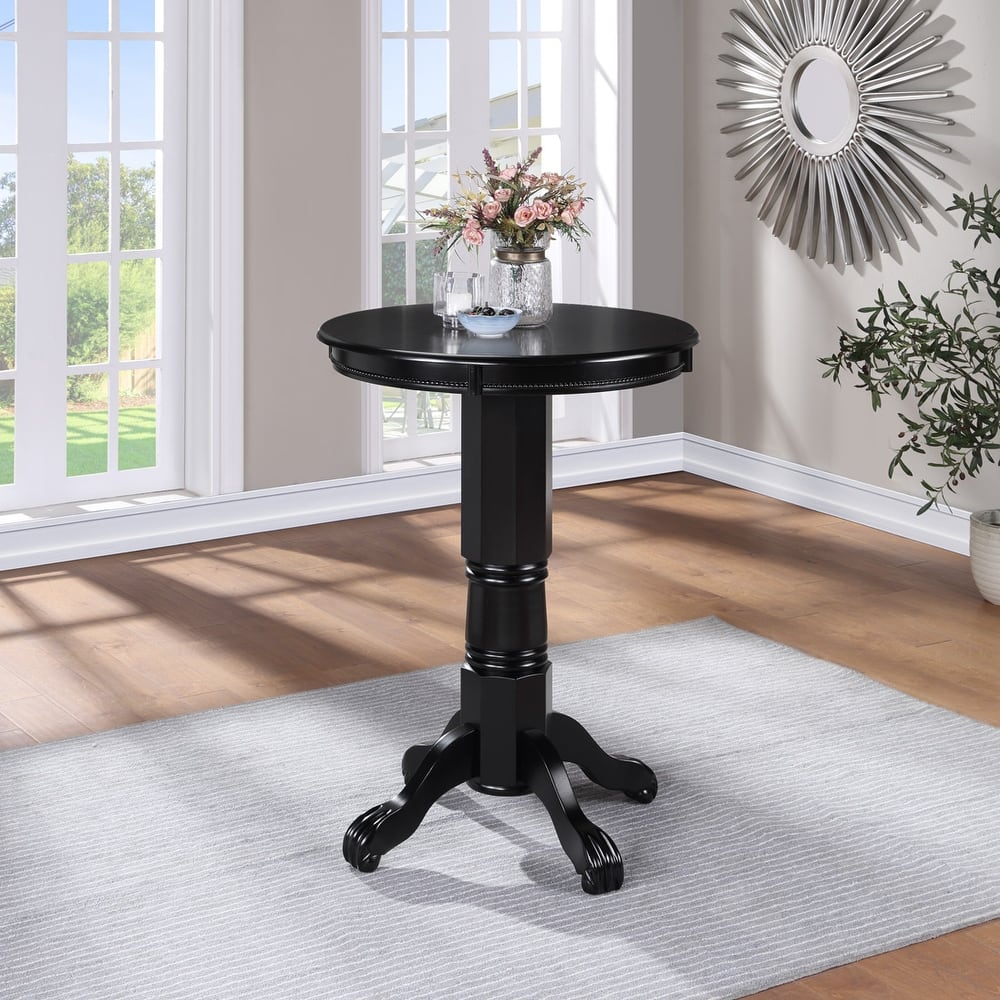 Florence 30-inch Round Wood Pub Table